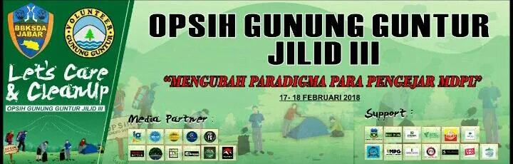 Banner Operasi Bersih Gunung Guntur – Garut, Cara “Mengubah Paradigma Para Pengejar MDPL”
