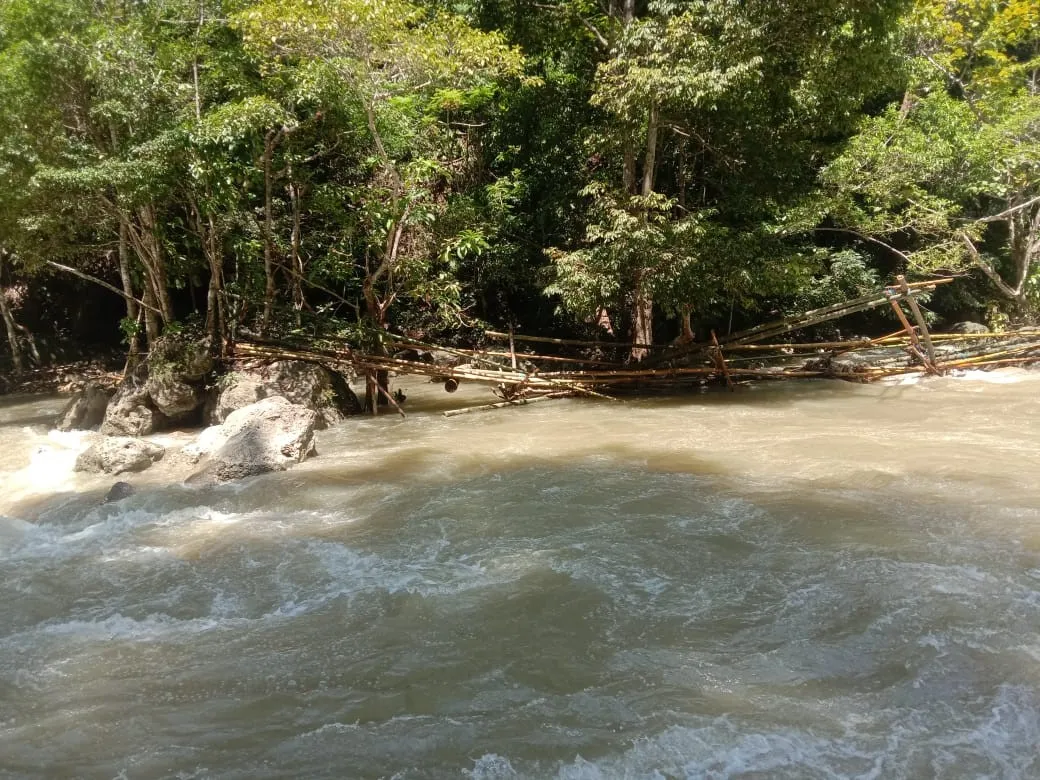 Banner Penutupan Kembali Objek Wisata Alam Air Tejun Lapopu