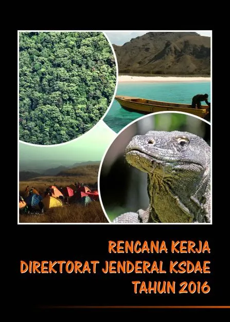 Laporan Rencana Kerja Direktorat Jenderal KSDAE Tahun 2016