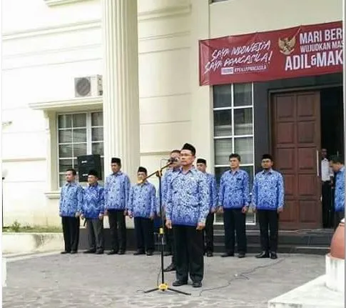Banner Upacara Hari Lahir Pancasila lingkup UPT Kemenlhk di Aceh