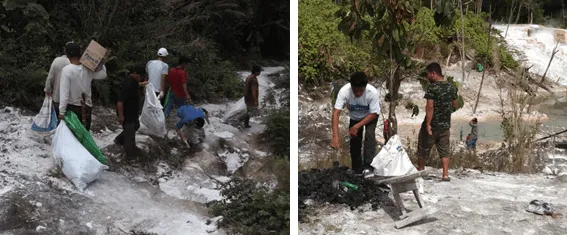 Banner Aksi Bersih TWA Dolok Tinggi Raja Bersama Camat Silau Kahean