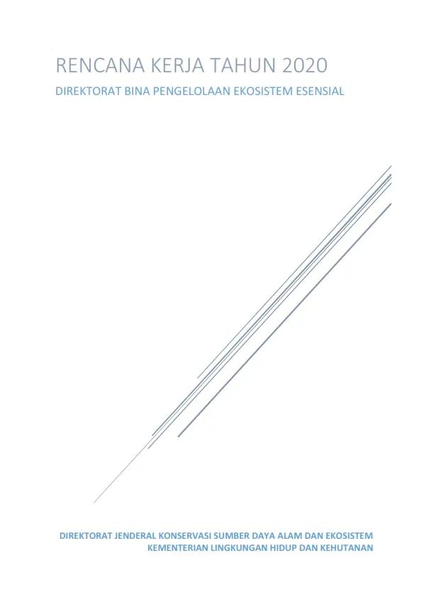 Laporan Rencana Kerja Direktorat BPEE Tahun 2020