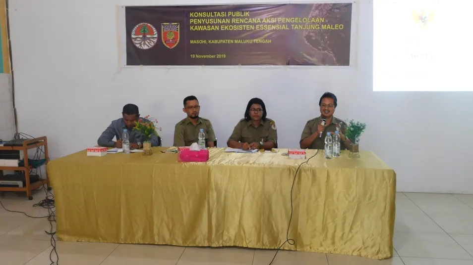 Banner KEE Tanjung Maleo Menuju Pengelolaan Kolaboratif