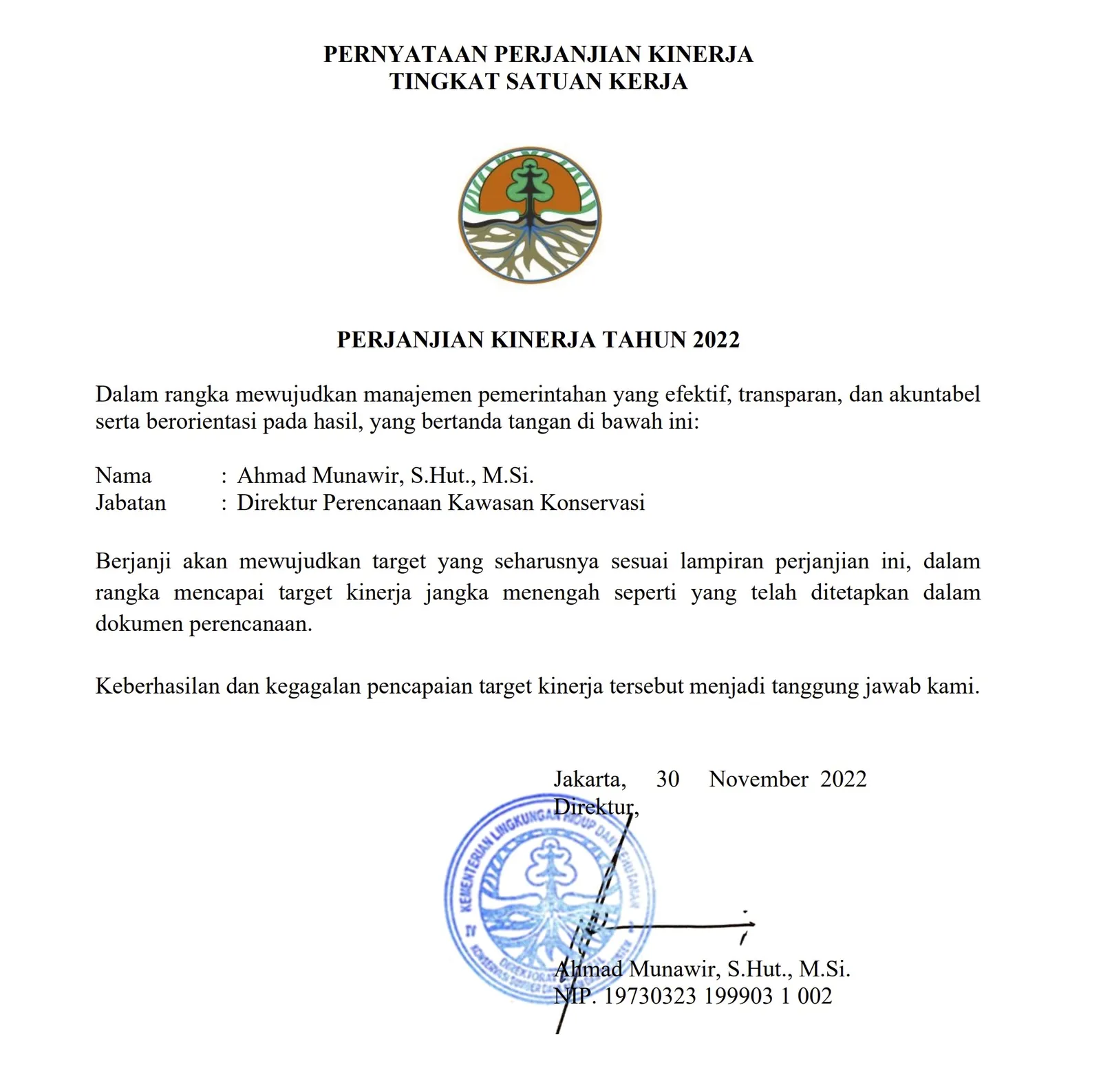 Laporan PK & Rencana Aksi Direktorat RenKK 2022