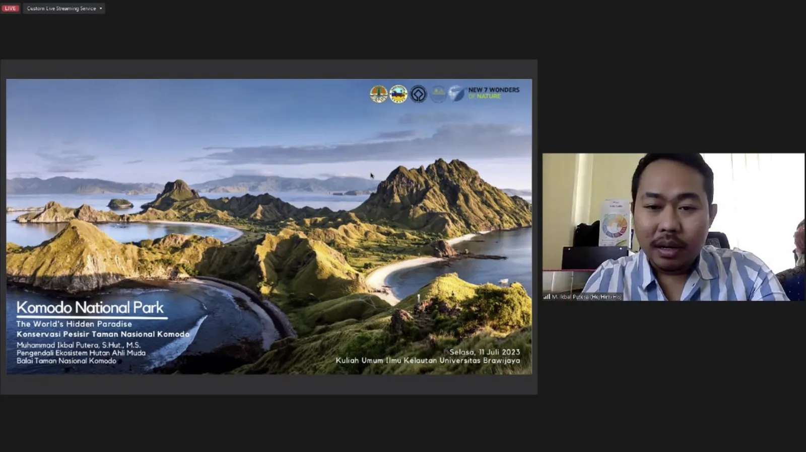 Banner PEH Berkarya: Mengisi Kuliah Umum Program Studi Ilmu Kelautan Universitas Jenderal Soedirman