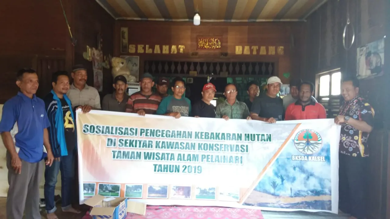 Banner Sosialisasi Pencegahan Kebakaran Hutan di TWA Pelaihari
