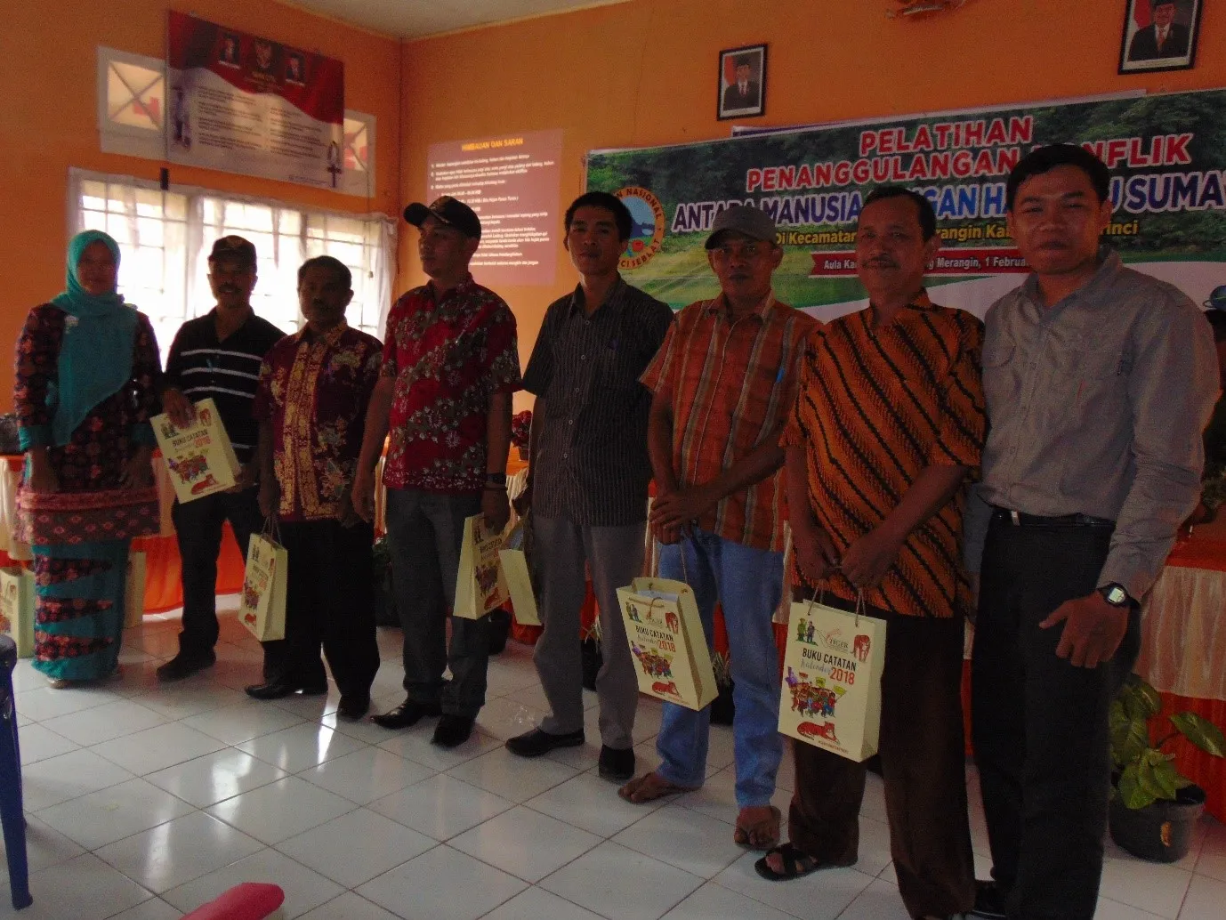 Banner Pelatihan Penanggulangan Konflik Antara Manusia Dengan Harimau Sumatera Di Kecamatan Batang Merangin, Kabupaten Kerinci.
