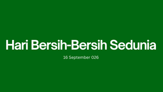 Banner Hari Bersih-Bersih Sedunia