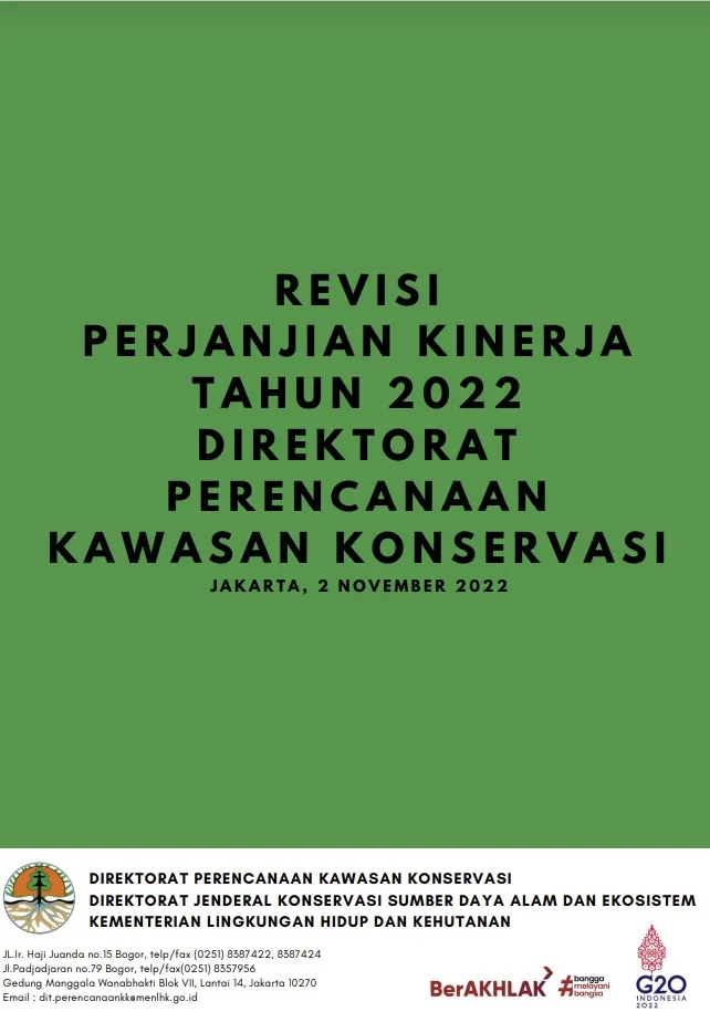 Laporan Perjanjian Kinerja Direktorat Perencanaan KK Tahun 2022