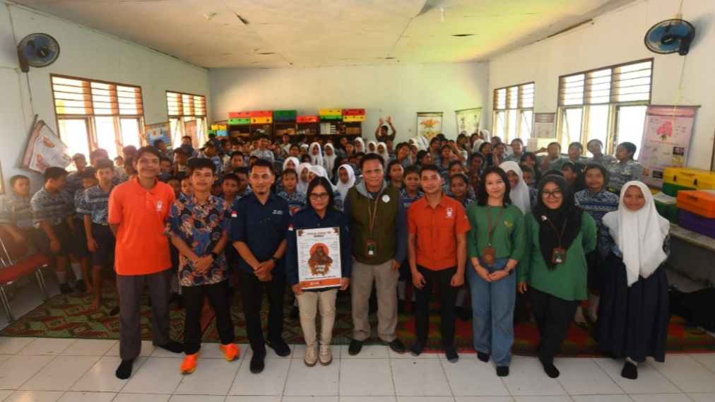 Banner Pendidikan Konservasi Bersama Mitra Cop Di Sekolah Sekitar Kawasan SM Siranggas