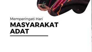 Banner kegiatan Hari Masyarakat Adat Internasional