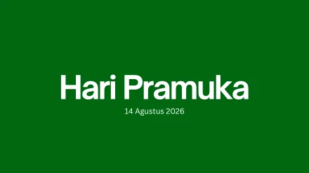Banner kegiatan Hari Pramuka