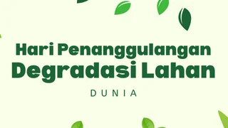Banner kegiatan Hari Penanggulan Degradasi Lahan Dunia